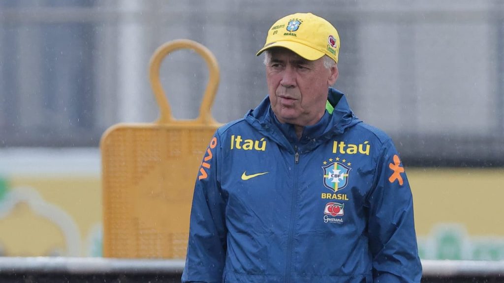 Ancelotti exclui dupla do jogo da Seleção contra o Paraguai