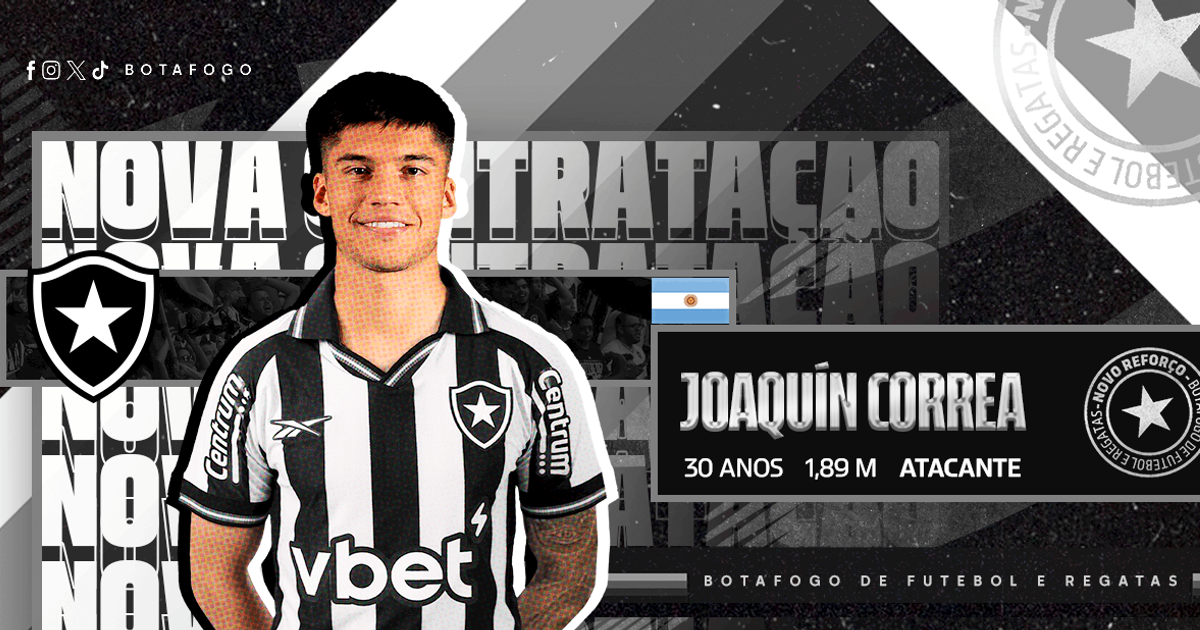 Botafogo anuncia Joaquín Correa como quinto reforço para Mundial