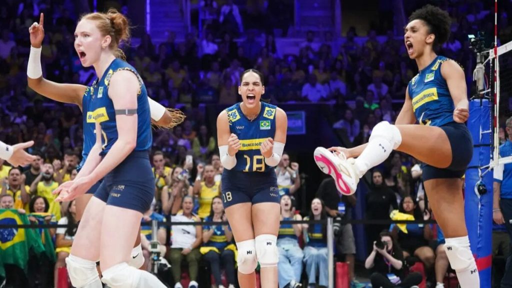 Como assistir Brasil x Bélgica ao vivo na VNL feminina 2025