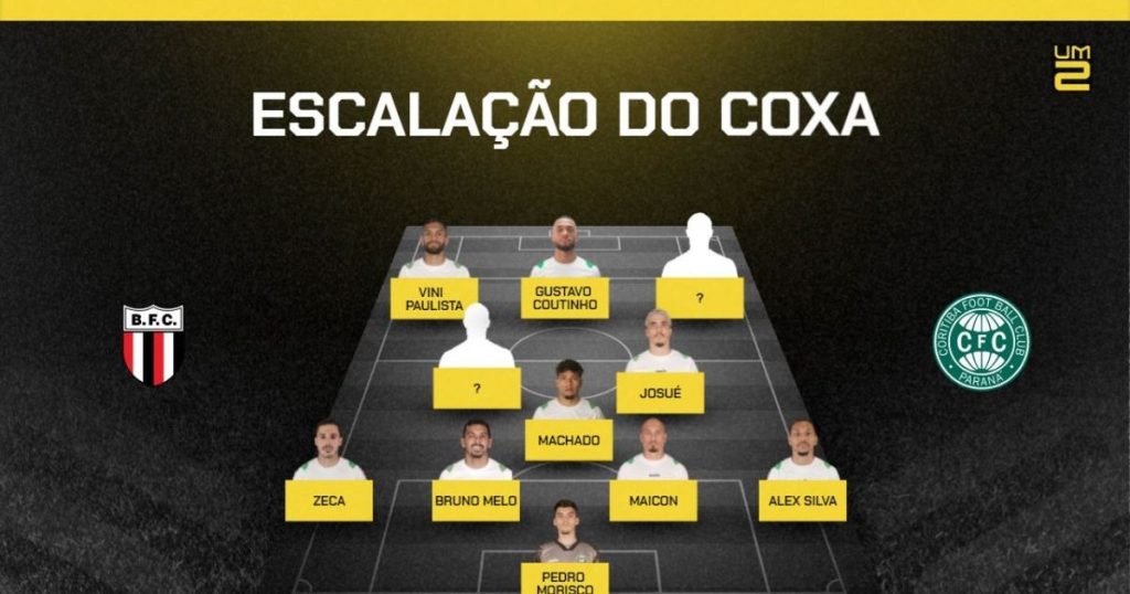 Escalações definidas e opções para assistir