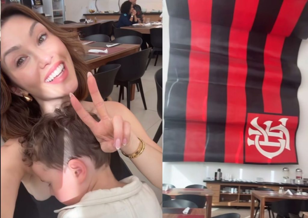 Nova musa do Flamengo, esposa de Jorginho exibe hino e bandeira