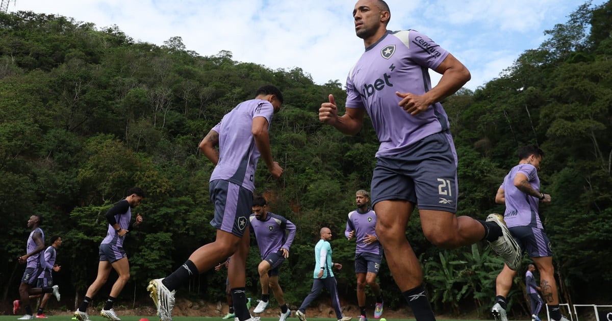 Botafogo treina no Rio e viaja para Brasília enfrentar o Vasco